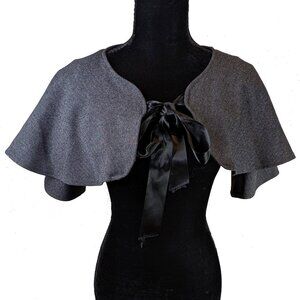 Loveholic Gray Collar with bow and sleeves Size Medium